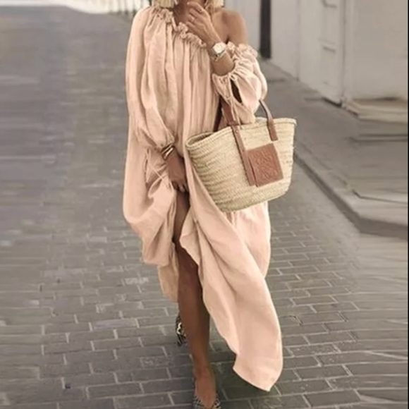 Cotton Off The Shoulder Dress. New. - Picture 1 of 7